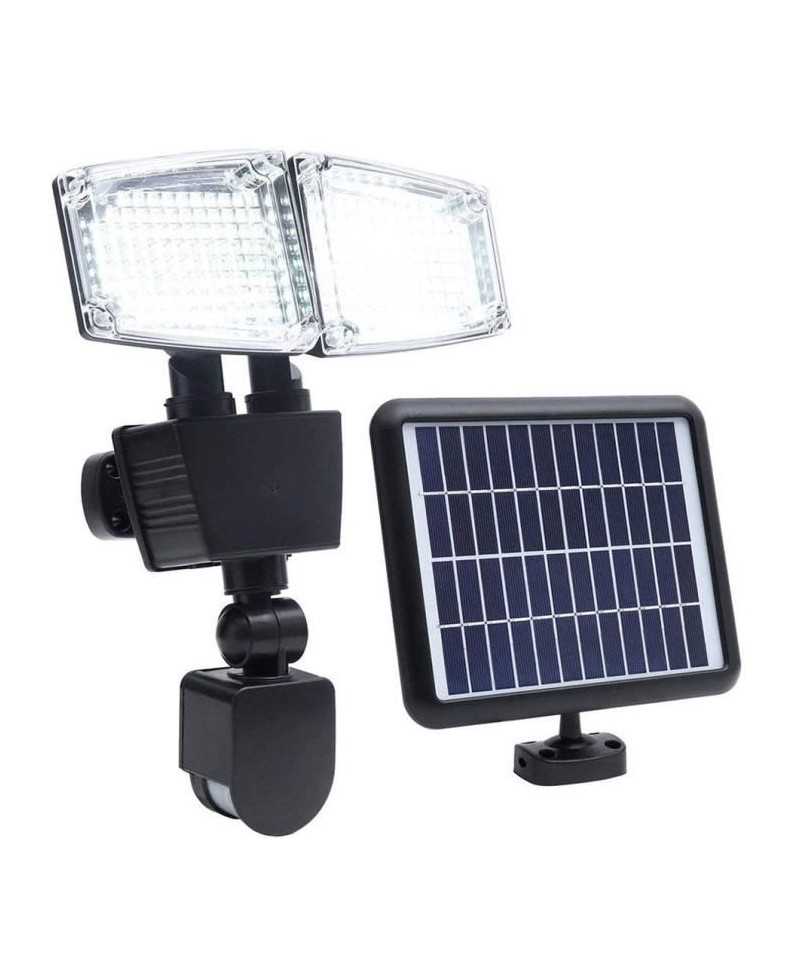 LUMI JARDIN - Douglas - Projecteur solaire - H23cm - avec LED - avec détecteur de mouvement - Blanc