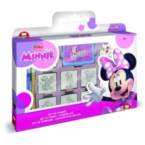 Coffret de tampons - MULTIPRINT - 7866 - Minnie - 7 tampons bois et latex, feutres Giotto, album coloriage