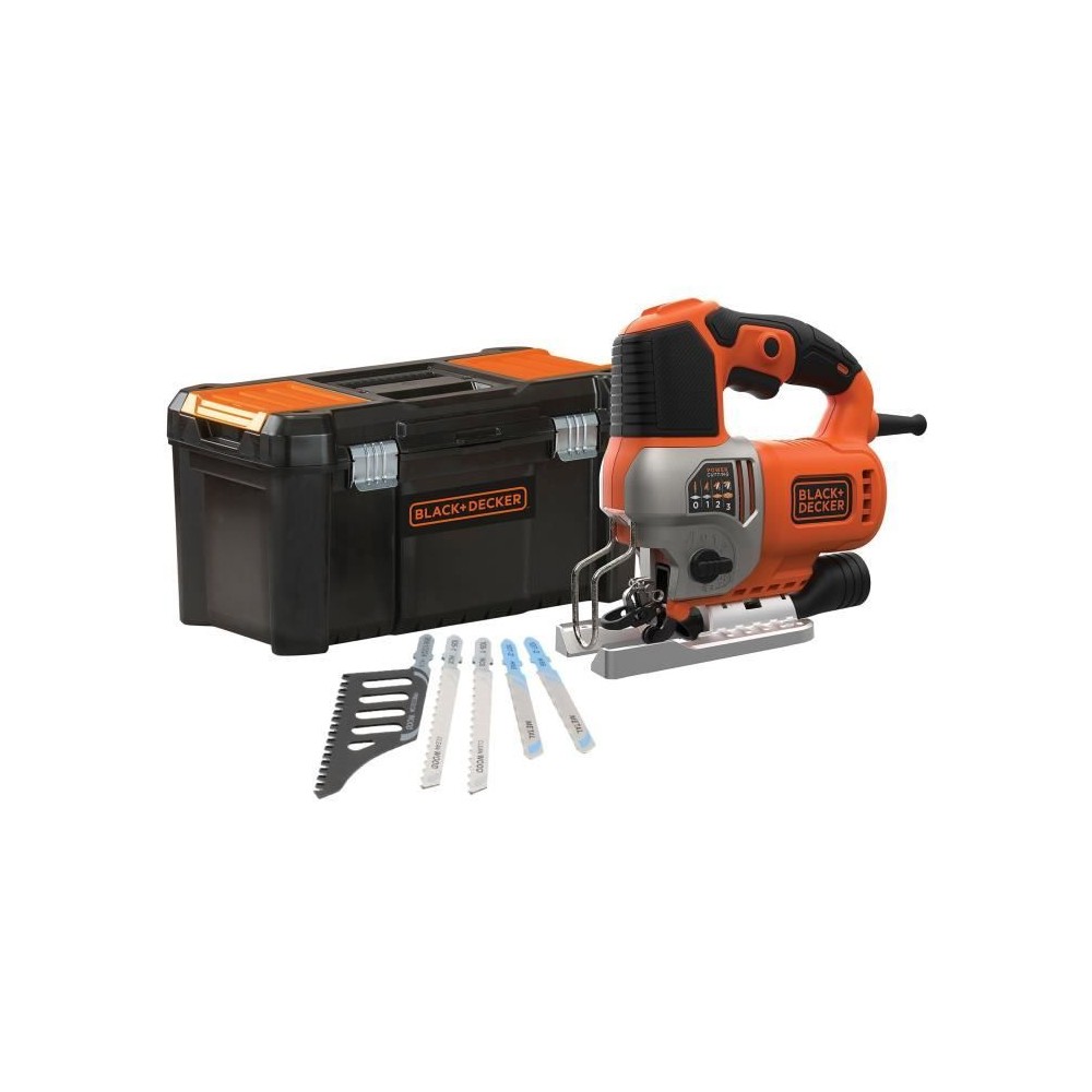 Scie sauteuse pendulaire filaire - BLACK & DECKER - BES610KA5-QS - 650 W + 5 Lames