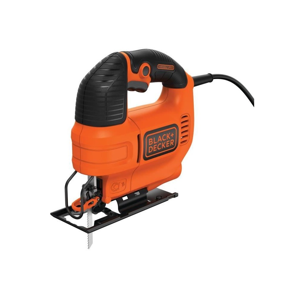 BLACK+DECKER Scie Sauteuse Pendulaire Filaire 520W KS701E-QS Vitesse Variable a la Gâchette