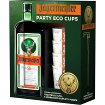 Coffret PartyPack - Liqueur Jägermeister 35,0% Vol. 175cl + 4 verres