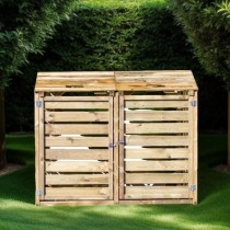 Cache-poubelles - JARDIN SAUVAGE - Bois pin autoclavé 100 % FSC - 150