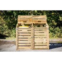 Cache-poubelles - JARDIN SAUVAGE - Bois pin autoclavé 100 % FSC - 150