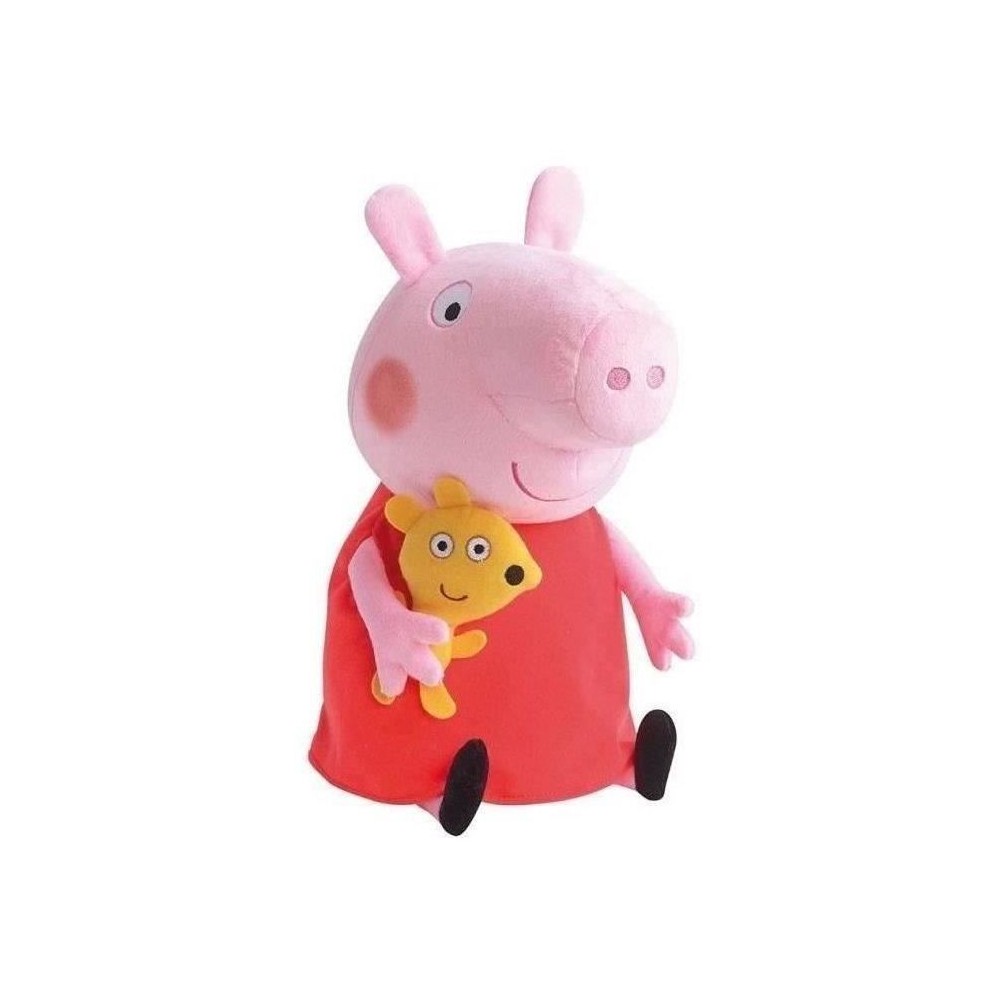 Peluche Peppa Pig - Jemini - 37cm - Rose, rouge et jaune - Pour bébé