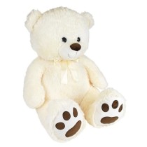 Ours Creme en Peluche avec Noeud +/- 100 cm - PLANET PLUCH - Grand our