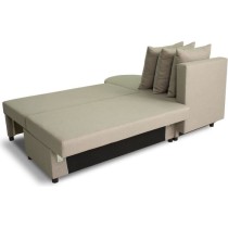 Canapé d'angle convertible réversible 3 places JEN - Tissu Beige - S