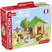 Jeu de Construction Maison et Jardin - JEUJURA - Bois Naturel - 135 Pi