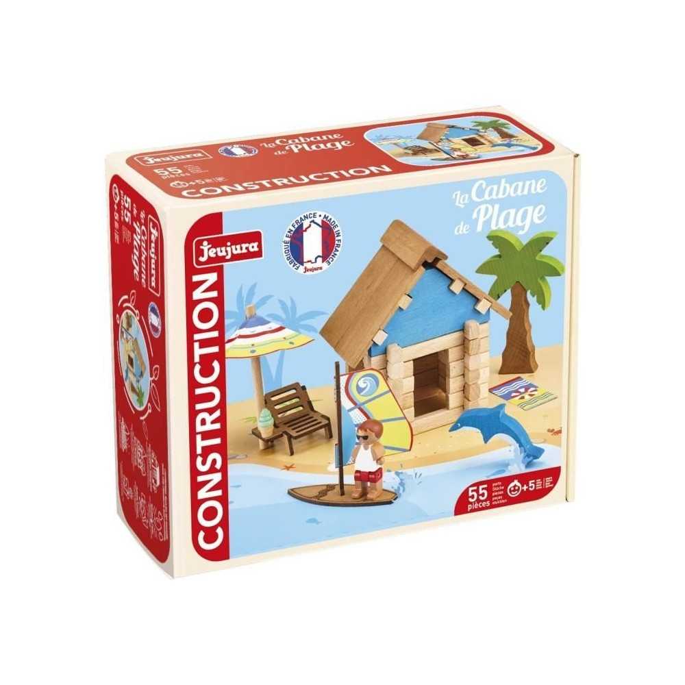 La Cabane de Plage 55 Pieces - JEUJURA - Jeu de Construction en Bois N