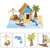 La Cabane de Plage 55 Pieces - JEUJURA - Jeu de Construction en Bois N