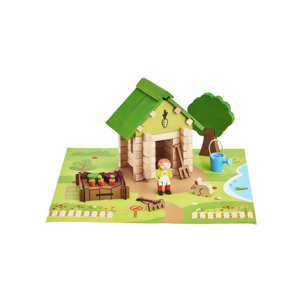 La Cabane du Jardinier 60 Pieces - JEUJURA - Jeu de Construction en Bo