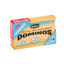 JEUJURA - Jeu de Dominos en Bois - Coffret en Bois - Garçon et Fille