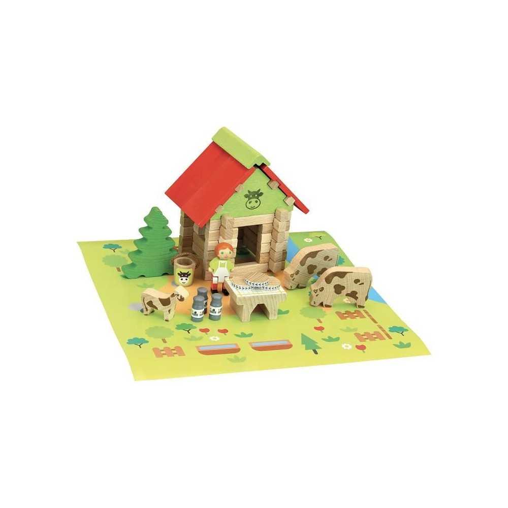 Jeu de construction en bois - JEUJURA - La Maison du Comte - 50 pieces