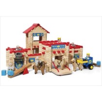 JEUJURA - Le Chateau Fort en bois - Jeu de construction - 300 pieces