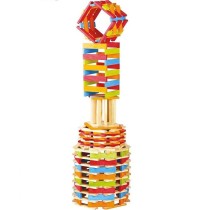 Jeu de construction en bois - JEUJURA - TECAP COLOR - 200 pieces - Mix