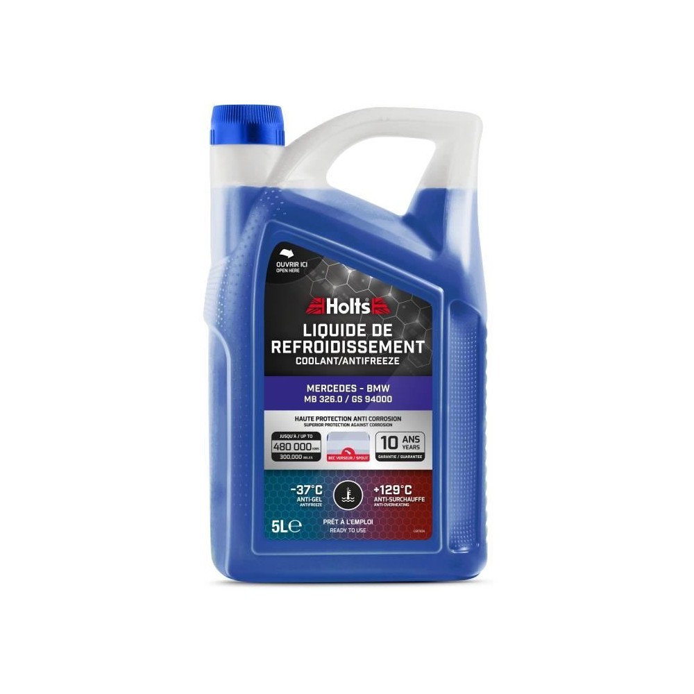 Liquide de Refroidissement - HOLTS - HAFR0008B - Dédié Mercedes - BMW 325.0 / GS94000 5L + Bec