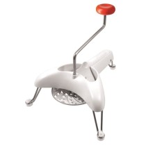 MOULINEX Classic Mouli-julienne, Râpe, Emince, Pieds rabattables, Compatible lave-vaisselle, Fabriqué en France, Blanc K101101