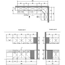 JUNONA Cuisine d'angle complete 340cm - 10 éléments - Plan de travai