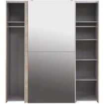 Armoire 2 portes coulissantes avec miroir - Chene sonoma - L 170,3 x P