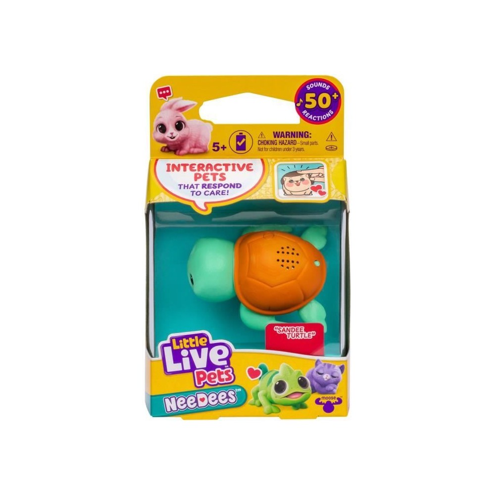 Lil' Needees - MOOSE TOYS - LITTLE LIVE PETS - Animaux interactifs de poche, avec sons et réactions