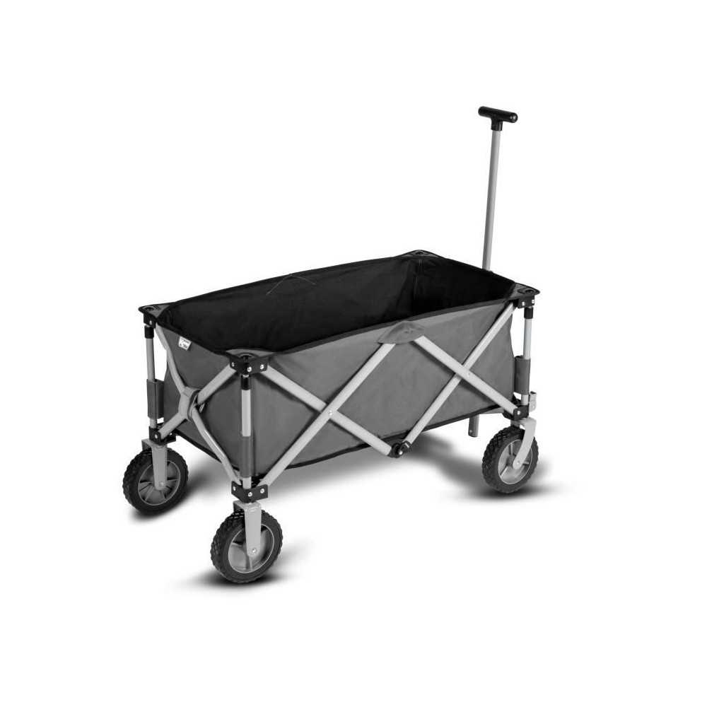 Chariot 4 roues - KAMPA - Trucker Trolley - Pliable - Gris