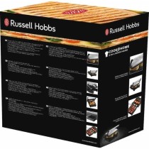 Grill barbecue 3 en 1 - RUSSELL HOBBS - Cook at Home - 17888-56 - 1800 W - 5 portions - Acier brossé