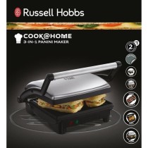 Grill barbecue 3 en 1 - RUSSELL HOBBS - Cook at Home - 17888-56 - 1800 W - 5 portions - Acier brossé