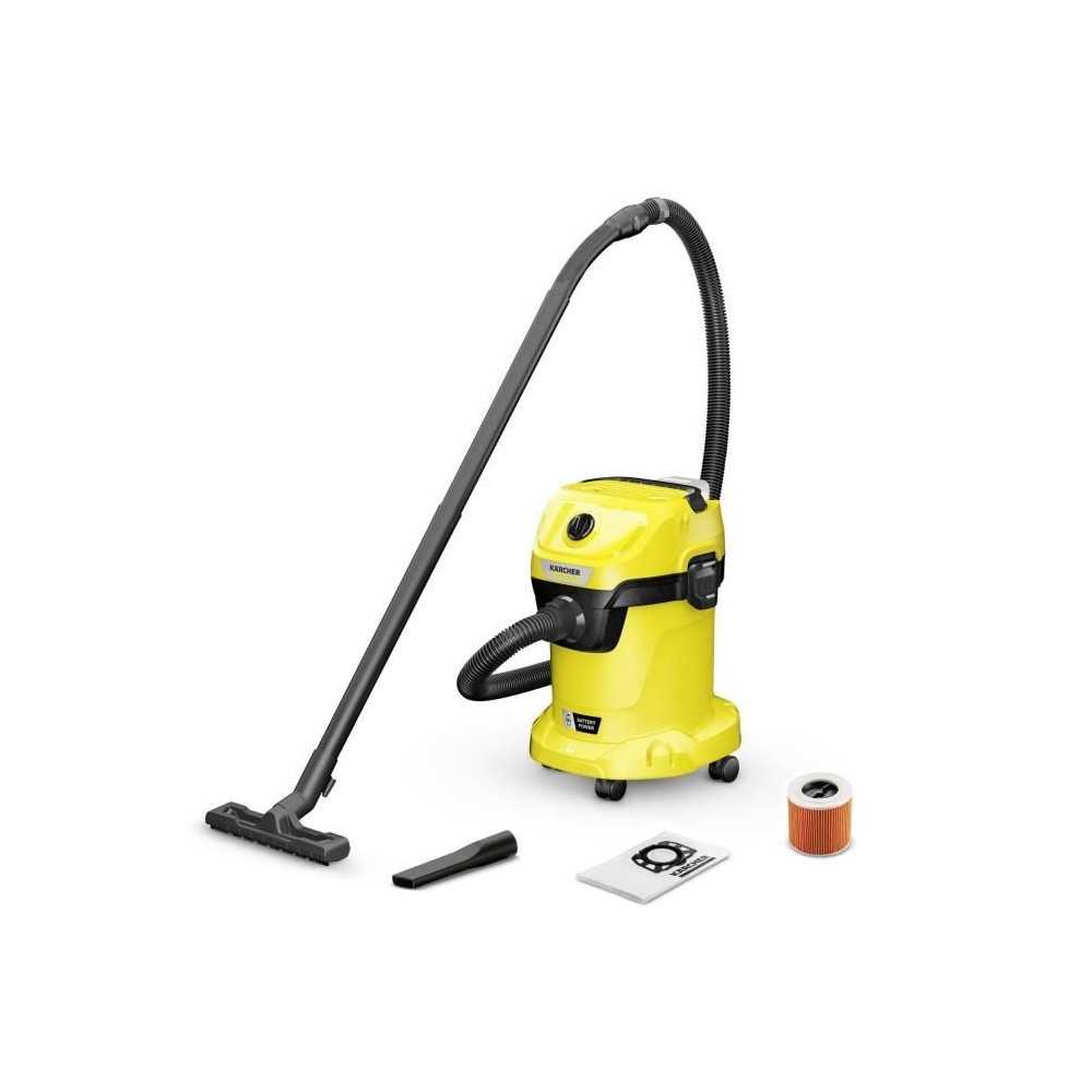 Aspirateur eau et poussieres sans fil KARCHER WD3-18 V-17/20 - Jaune e