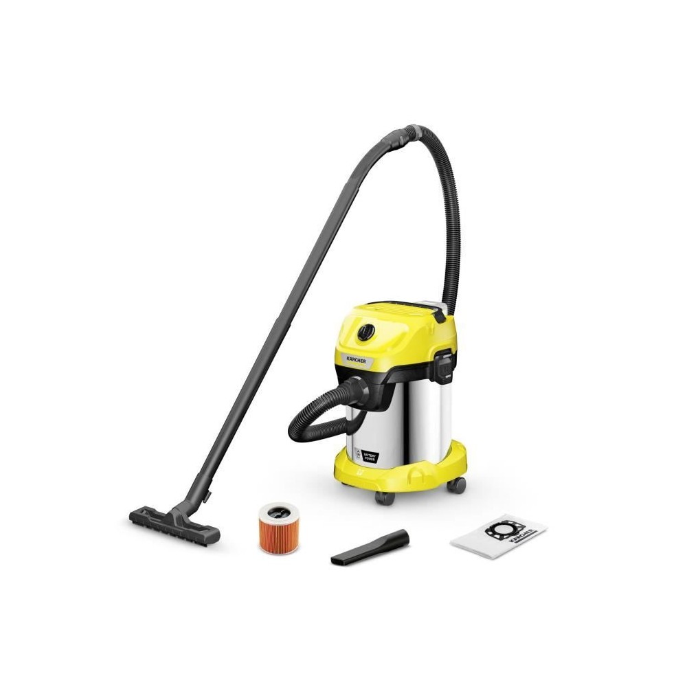 Aspirateur eau et poussieres sans fil KARCHER WD 3-18 S V-17/20 - Acie