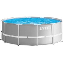 Kit Piscine hors sol tubulaire INTEX - Pris Frame - 366 x 122 cm - Ronde (Livrée avec pompe et échelle) - 26718FR