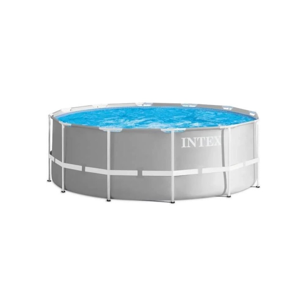 Kit Piscine hors sol tubulaire INTEX - Pris Frame - 366 x 122 cm - Ronde (Livrée avec pompe et échelle) - 26718FR