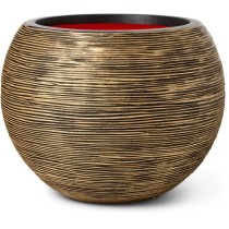 Vase boule - CAPI EUROPE - RIB NL - 40 x 32 cm - Noir / Or