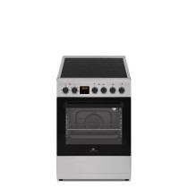 Cuisiniere vitrocéramique CONTINENTAL EDISON CECV50FCS - 4 feux - L49,8 x H86 xP67 cm - Silver