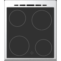 Cuisiniere vitrocéramique CONTINENTAL EDISON CECV50FCS - 4 feux - L49,8 x H86 xP67 cm - Silver