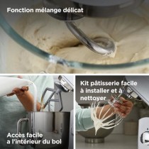 Robot pâtissier Kenwood KMIX750BK - bol 5 litres - 6 vitesses - 3 acc