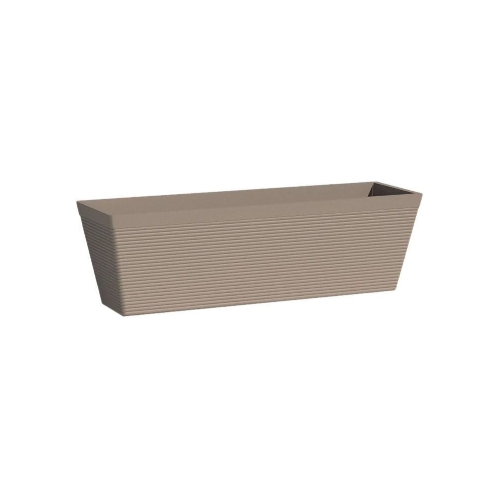 Jardiniere - GARDEN ID - Green Care Impact Taupe - 50 x 16 x 16 cm - Garanti 10ans - 100% recyclé - UV/gel résistant