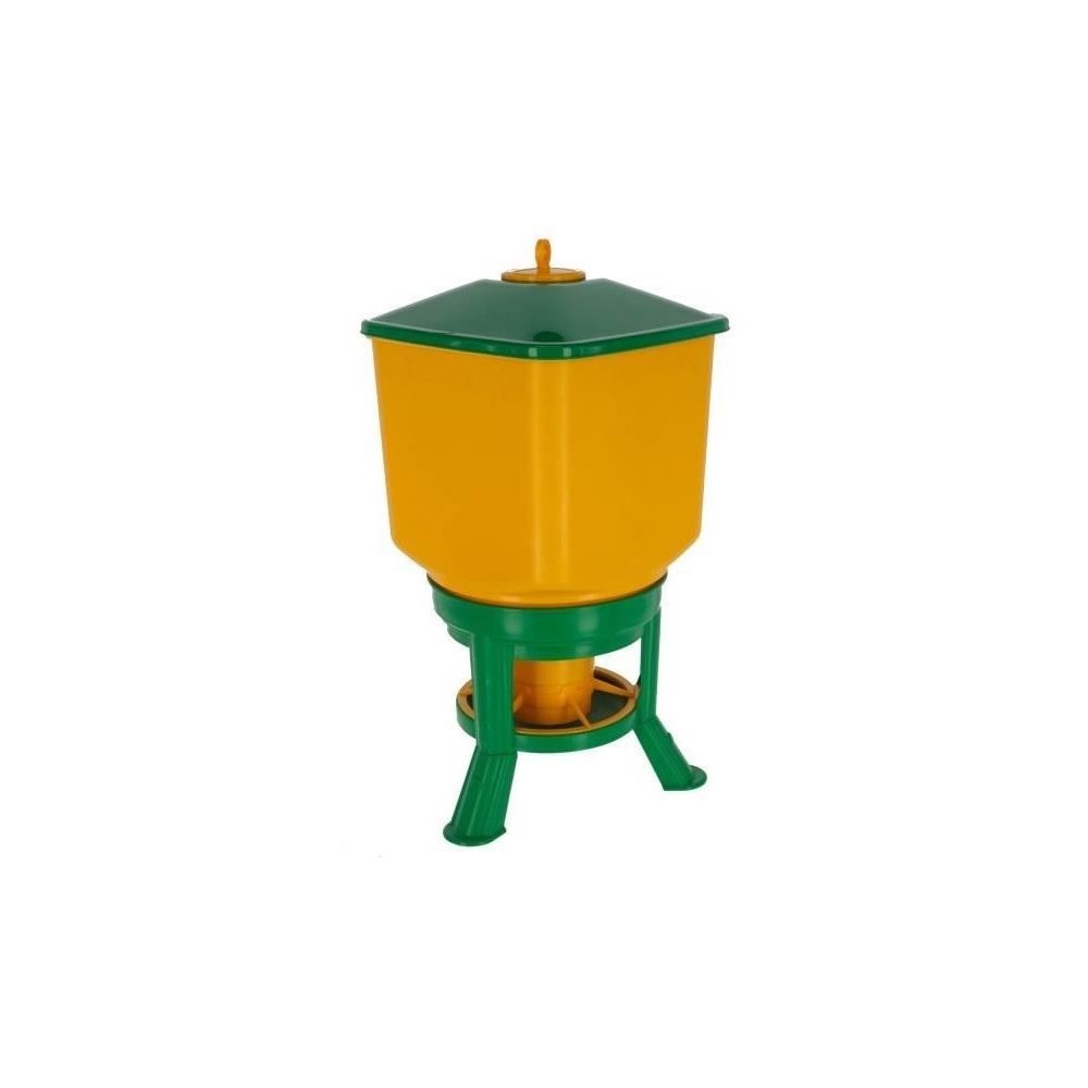 Nourrisseur automatique avec pieds - KERBL - 30 L - Jaune / Vert