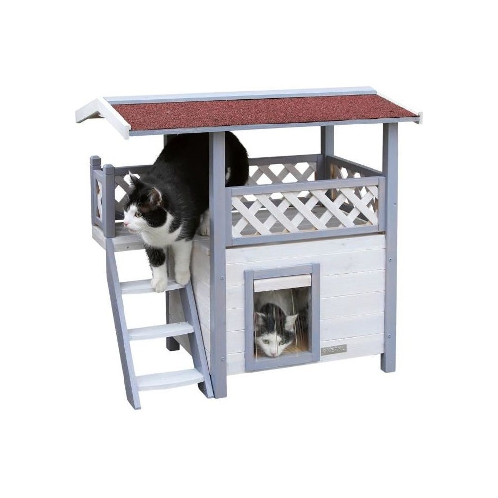 KERBL Maison pour chat extérieure 77x50x73cm Lodge Ontario - 77x50x73