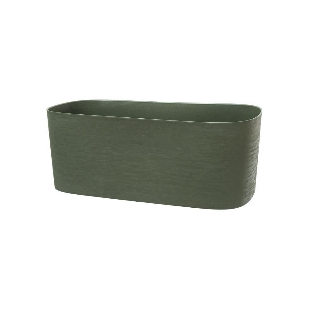 Jardiniere + réserve eau - GARDEN ID Respect - Vert de gris 50 x 17 cm - 100% déchets ménagers - 100% recyclable