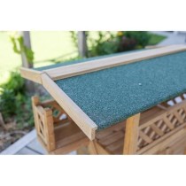 Maisonnette pour chat - KERBL - Lodge - Bois - Marron / Vert - 77 x 50