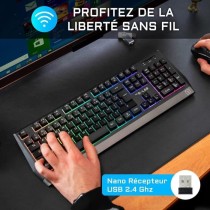 Clavier Gamer - The G-Lab - KEYZ TUNGSTEN - Sans Fil - Rainbow - Azert