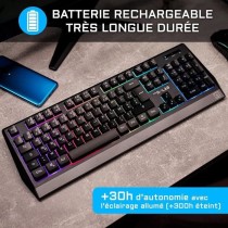 Clavier Gamer - The G-Lab - KEYZ TUNGSTEN - Sans Fil - Rainbow - Azert