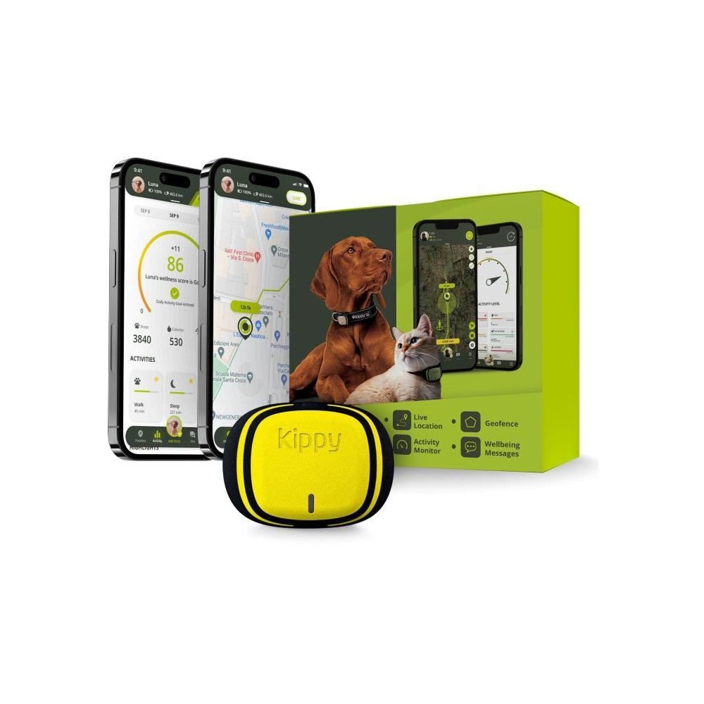 Traceur GPS - KIPPY - EVO - Yellow Lemon