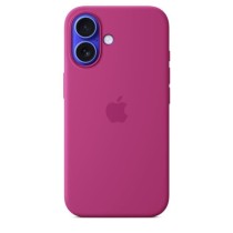 APPLE iPhone 16 - Coque en silicone avec MagSafe - Fuchsia