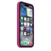 APPLE iPhone 16 - Coque en silicone avec MagSafe - Fuchsia