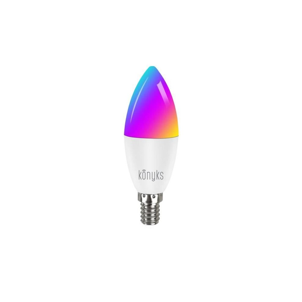 Ampoule LED connectée Wi-Fi + BT, LED E14, Couleurs + blanc réglable