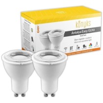 2 Ampoules connectées Wi-Fi + BT, GU10, Couleurs RGB + Blanc réglabl