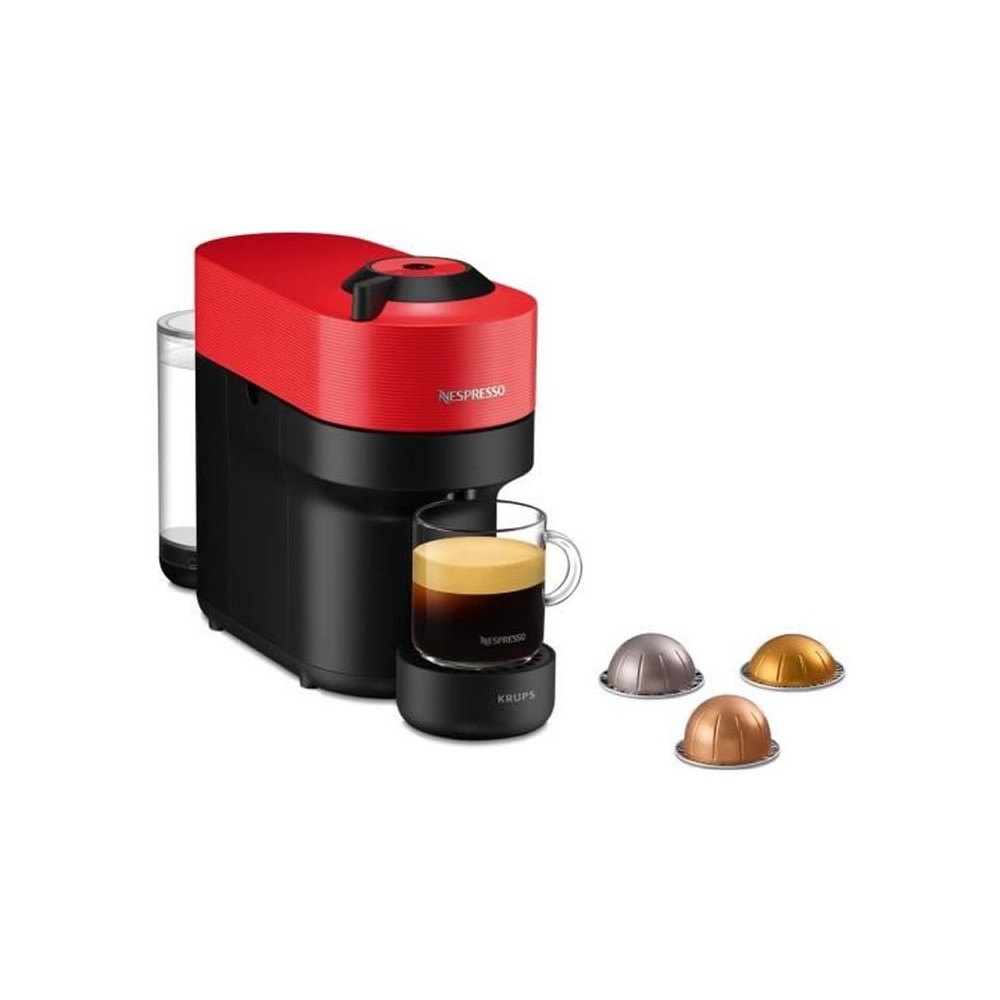 NESPRESSO KRUPS Vertuo Pop Machine a Café, Cafetiere Espresso, Rouge