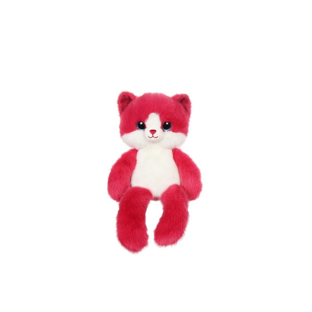 Peluche Chat Leggies - GIPSY TOYS - Framboise, 48 cm