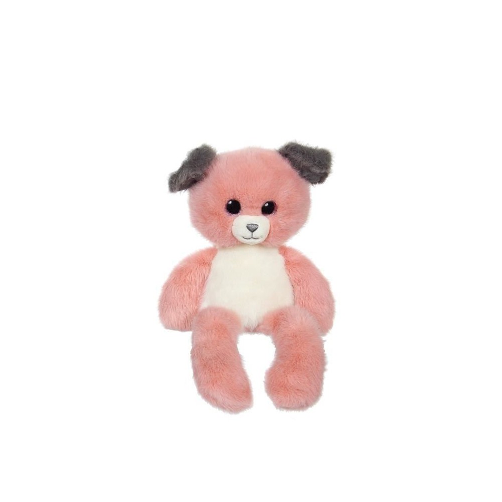 Peluche Chien Leggies - GIPSY TOYS - Rose et Gris, 48 cm