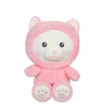 Peluche Chat Hoody Pets - GIPSY TOYS - Rose, 24 cm